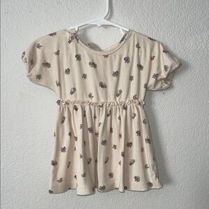 Quincy Mae Cream Floral Baby Outfit 12-18 month